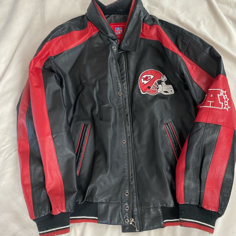 Leather Kansas City Chiefs XL NFL jacket